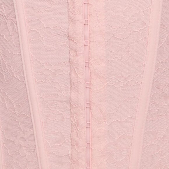 Giselle Strapless Lace Corset Chalk Pink - Picture 4 of 4